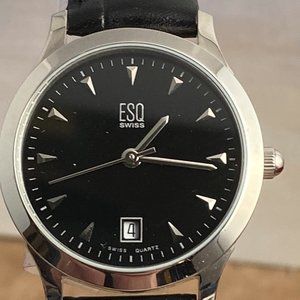 Vintage Movado ESQ Swiss Quality Watch Leather